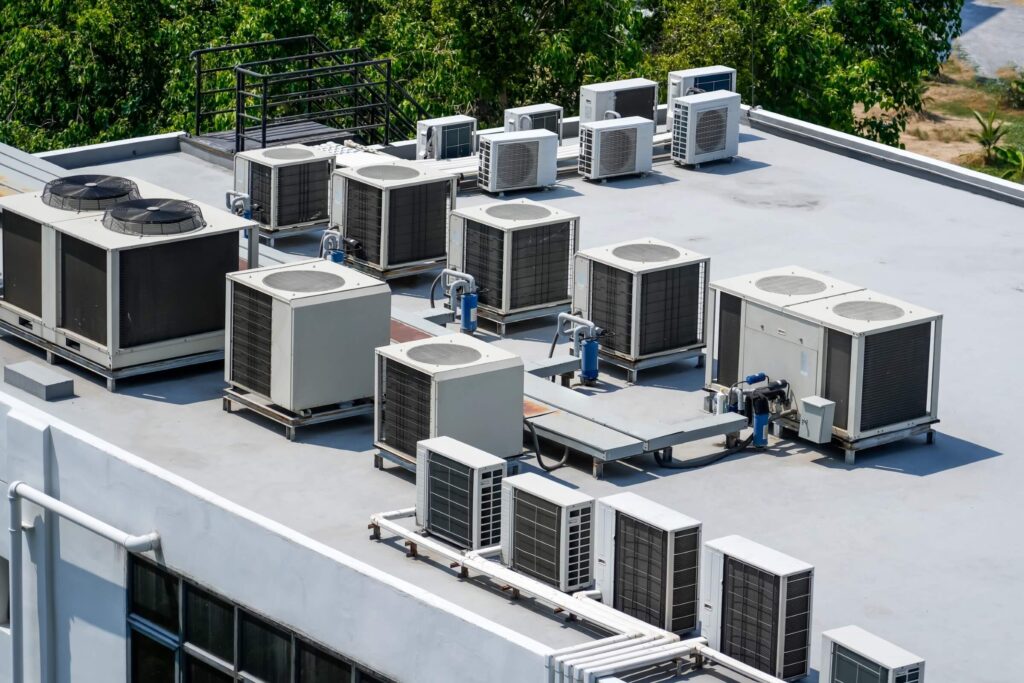 HVAC systems on rooftop