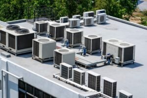 HVAC systems on rooftop